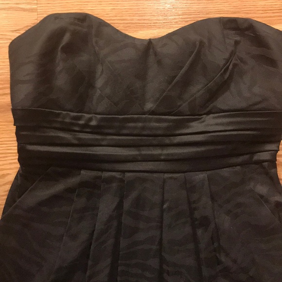 Strapless Printed Black Dress - Picture 2 of 2